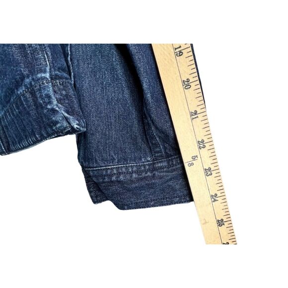 LL Bean Vintage Jean Jacket Women L Blue Denim Pockets Trucker Classic Retro 90s - Picture 9 of 15